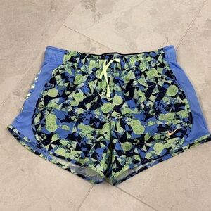 Floral Blue and Green Women's Shorts